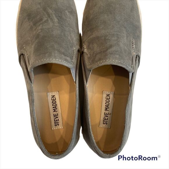 Steve Madden Emily Gray Faux Suede Sneakers - Picture 5 of 12